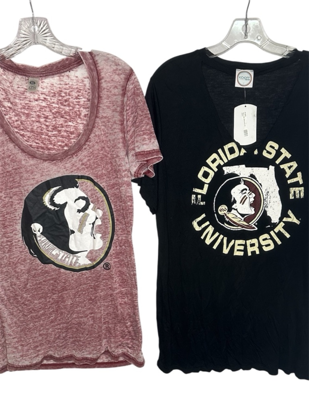 Florida State FSU Women’s Tee Bundle XL Graphic Burnout Boho Gameday Soft